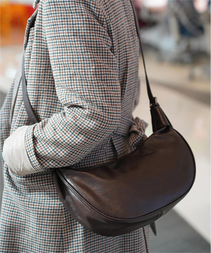 Beylasita Genuine Leather Hobo Slouch Shoulder Bag, Vintage Crossbody Bucket Bag