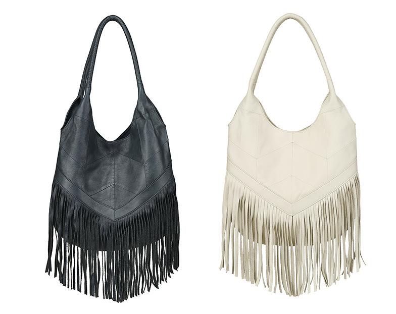 Beylasita Vintage Hobo Bag Cowhide Leather Fringe Shoulder Bag