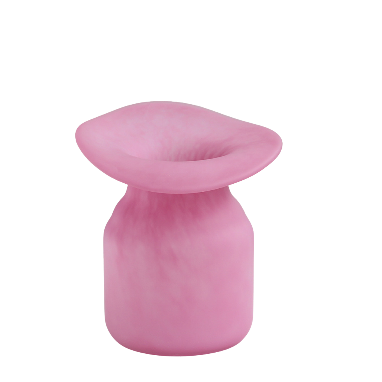 Hand-Blown Modern Matte Pink Glass Vase - Creative Home Decor with Elegant Frosted Finish, Perfect for Living Room Flower Arrangements