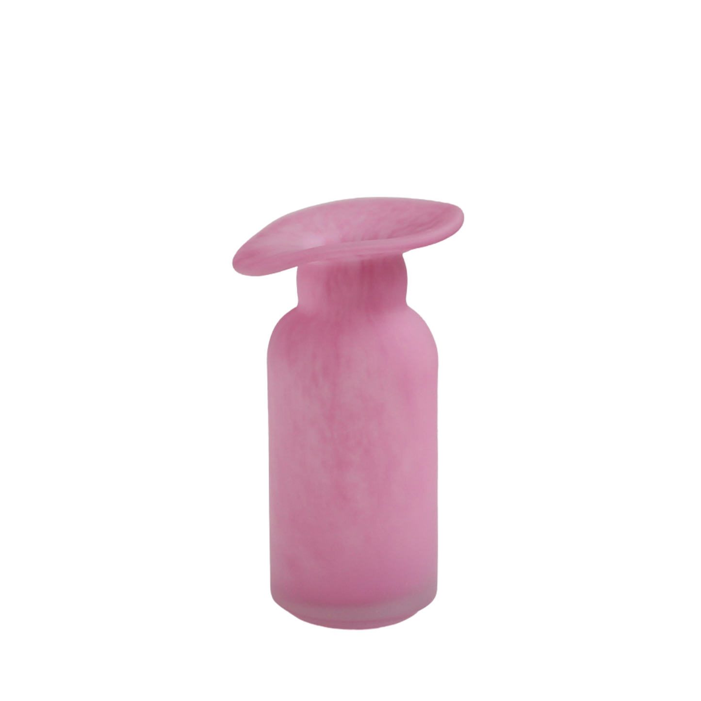 Hand-Blown Modern Matte Pink Glass Vase - Creative Home Decor with Elegant Frosted Finish, Perfect for Living Room Flower Arrangements