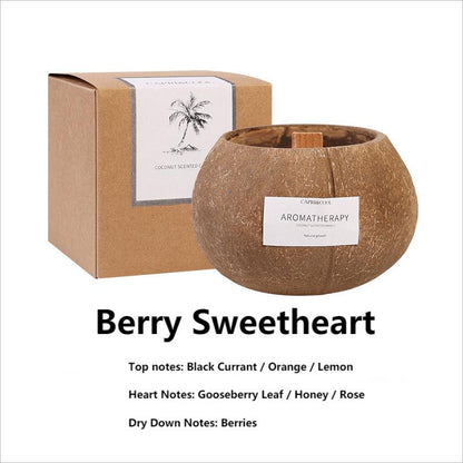 Aromatherapy Candle Soy Wax Scented Candles Natural Coconut Shell