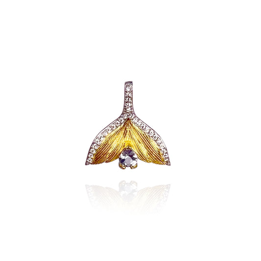 GEMOR S925  Mermaid Tail Pendant with Tanzanite Gemstone for Women